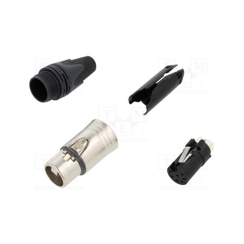 1 pcs x NEUTRIK - NC7FXX - Plug, XLR, female, PIN: 7, straight, for cable, soldering, 5A, 18AWG