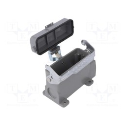 1 pcs x DEGSON ELECTRONICS - D16A-SF-1L-CV-PG21 - Enclosure: for HDC connectors, size D16A, with latch, with cover