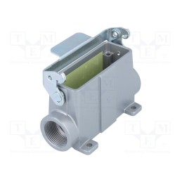 1 pcs x AMPHENOL - C14610N0255002 - Enclosure: for HDC connectors, C146, size A16, with latch, M25