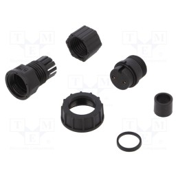 1 pcs x AMPHENOL LTW - DC-02BFFB-SL7001 - Connector: circular, plug, size D, female, PIN: 2, gold-plated, 20A