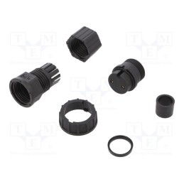 1 pcs x AMPHENOL LTW - DC-02BFFB-LL7001 - Connector: circular, plug, size D, female, PIN: 2, gold-plated, 20A