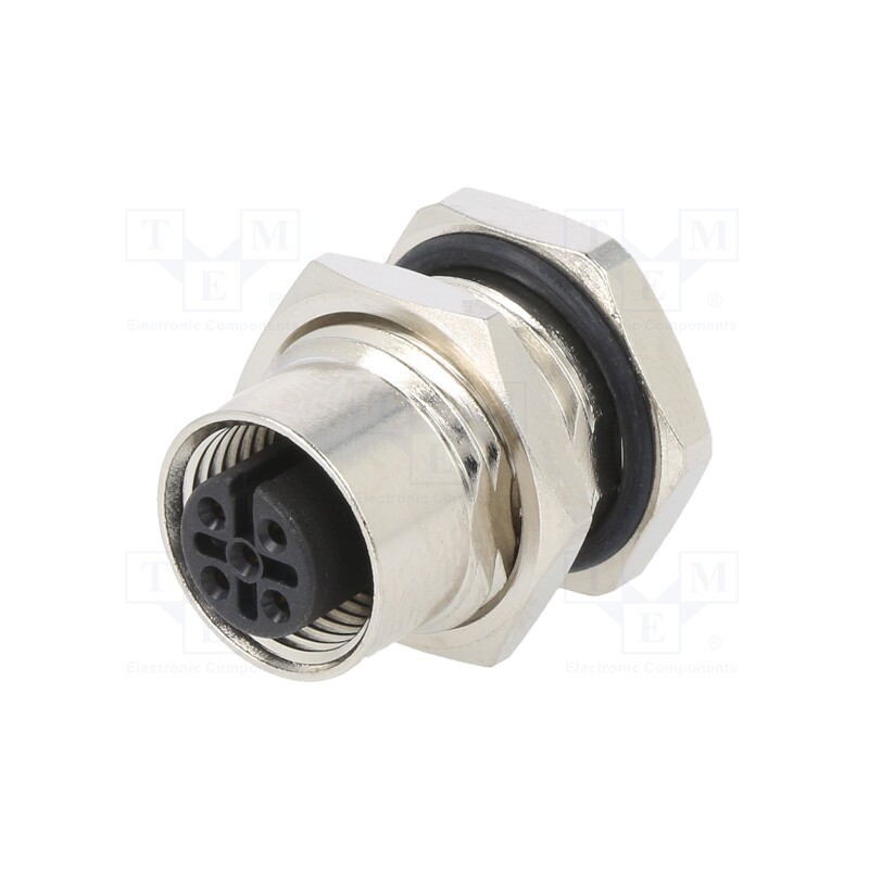 1 pcs x ATTEND - 216A-05FSF - Socket, M12, PIN: 5, female, A code-DeviceNet / CANopen, THT, IPX7