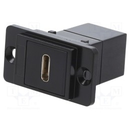 1 pcs x CLIFF - CP30711MB - Coupler, USB C socket-front,USB C plug-back, DUALSLIM, USB-C