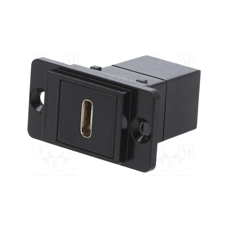 1 pcs x CLIFF - CP30711MB - Coupler, USB C socket-front,USB C plug-back, DUALSLIM, USB-C