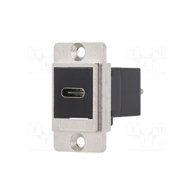 1 pcs x CLIFF - CP30711M - Coupler, DUALSLIM, USB C socket-front,USB C plug-back, 29mm