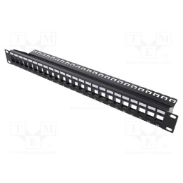 1 pcs x LOGILINK - NK4043 - Patch panel, patch panel, Keystone, black, Number of ports: 24