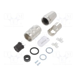 1 pcs x AMPHENOL - C09131D0031002U - Connector: M16, plug, female, soldering, for cable, PIN: 3, 5A, 300V