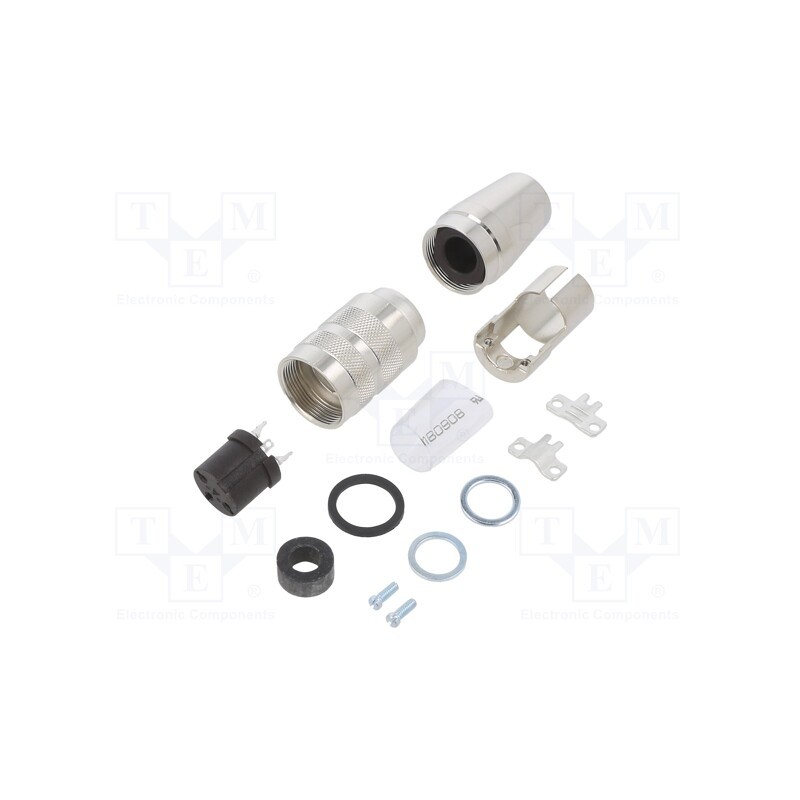 1 pcs x AMPHENOL - C09131D0031002U - Connector: M16, plug, female, soldering, for cable, PIN: 3, 5A, 300V