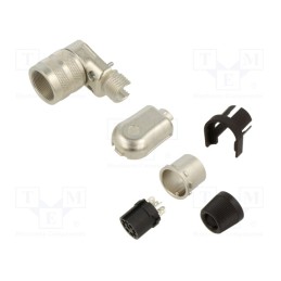1 pcs x BINDER - 99 0154 12 08 - Connector: M16, plug, female, soldering, for cable, PIN: 8, 5A, 32V