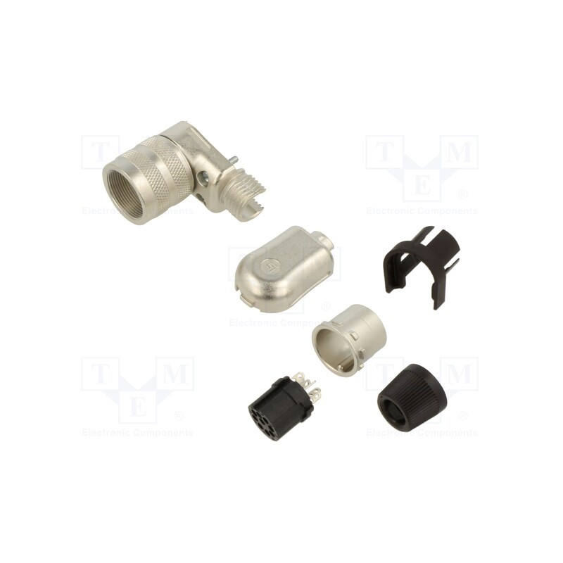 1 pcs x BINDER - 99 0154 12 08 - Connector: M16, plug, female, soldering, for cable, PIN: 8, 5A, 32V