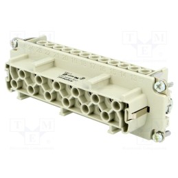 1 pcs x AMPHENOL - C14610B0241021 - Connector: HDC, contact insert, female, C146, PIN: 24, 24+PE, 16A