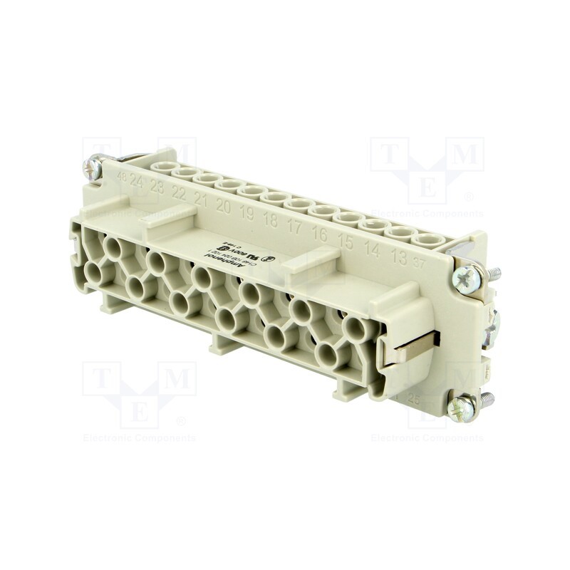 1 pcs x AMPHENOL - C14610B0241021 - Connector: HDC, contact insert, female, C146, PIN: 24, 24+PE, 16A