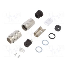 1 pcs x AMPHENOL - C09131D0051012U - Connector: M16, plug, female, soldering, for cable, PIN: 5, 7A, 300V