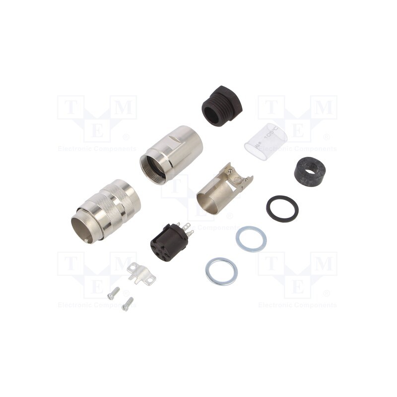 1 pcs x AMPHENOL - C09131D0051012U - Connector: M16, plug, female, soldering, for cable, PIN: 5, 7A, 300V