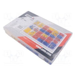 1 set x YATO - YT-068913 - Kit: connectors, crimped, for cable, insulated, 600pcs.