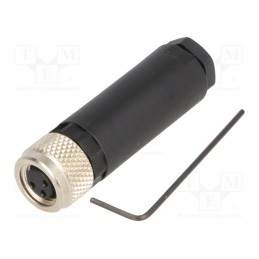 1 pcs x LAPP - 22260125 - Connector: M8, female, PIN: 3, straight, for cable, plug, 4A, IP67