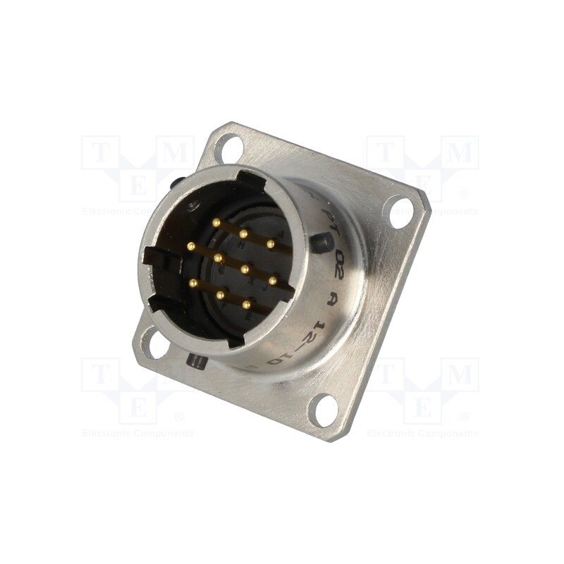 1 pcs x AMPHENOL - PT02A1210P023 - Connector: circular, flange (4 holes),for panel mounting, male