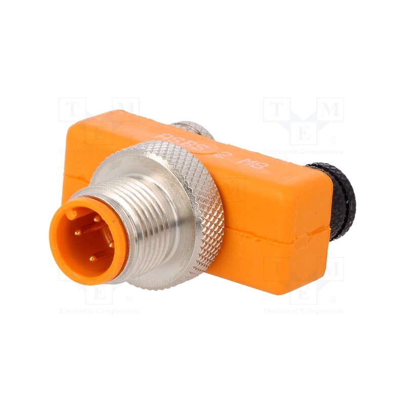 1 pcs x LUMBERG AUTOMATION - 11124 ASBS 2 M8 - T adapter, M12 male,M8 female x2, PIN: 3, IP67, Y