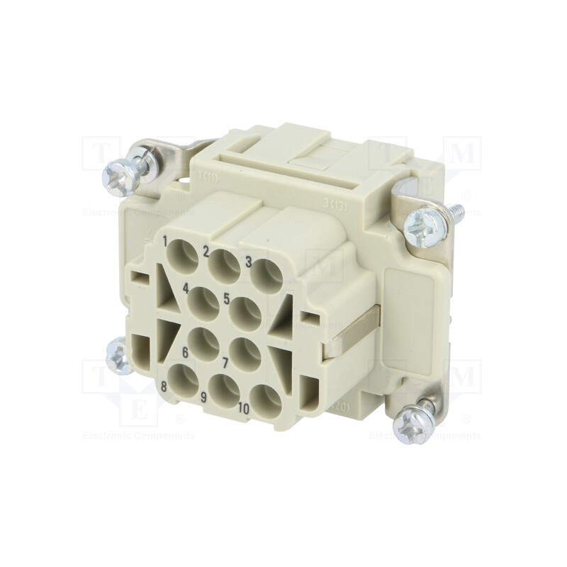 1 pcs x HARTING - 9320103101 - Connector: HDC, contact insert, female, Han® EE, PIN: 10, 10+PE