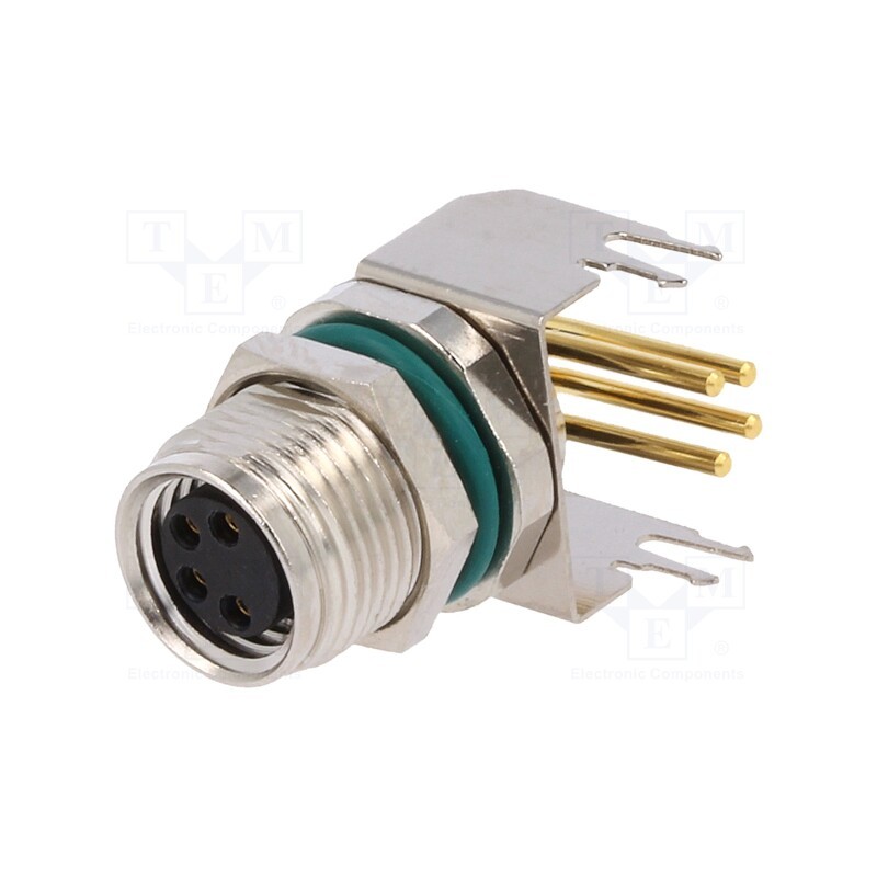 1 pcs x AMPHENOL LTW - M8S-04PFFR-SF8001 - Connector: M8, female, PIN: 4, angled 90°, socket, 4A, IP68, 30V