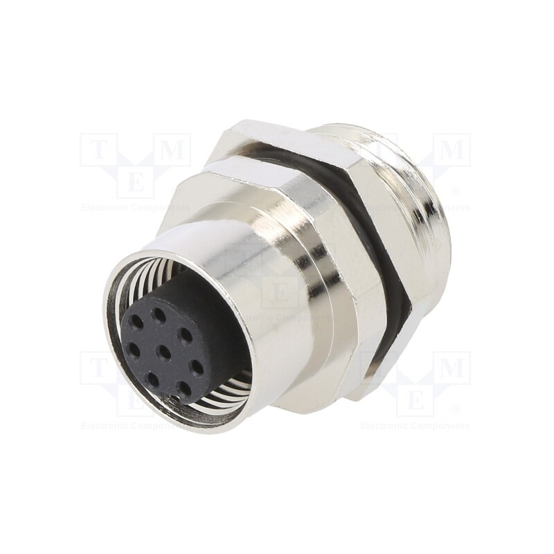 1 pcs x ATTEND - 216A-08FAR - Socket, M12, PIN: 8, female, A code-DeviceNet / CANopen, THT, IPX7