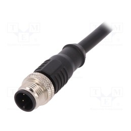 1 pcs x BULGIN - PXPPVC12FIM03ACL010PVC - Plug, M12, PIN: 3, male, A code-DeviceNet / CANopen, IP67, 250V, 4A