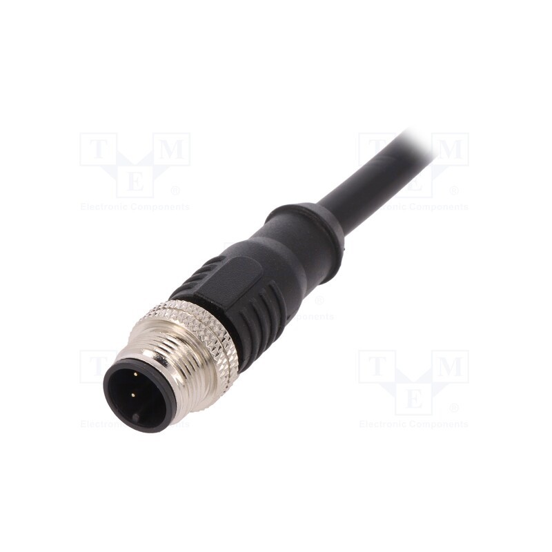 1 pcs x BULGIN - PXPPVC12FIM03ACL010PVC - Plug, M12, PIN: 3, male, A code-DeviceNet / CANopen, IP67, 250V, 4A