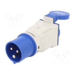1 pcs x PCE - 9433100 - Connector: AC supply, adapter, male/female, 16A, 230VAC, IEC 60309