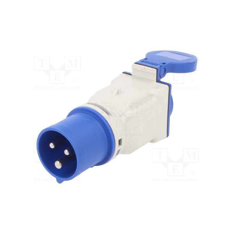 1 pcs x PCE - 9433100 - Connector: AC supply, adapter, male/female, 16A, 230VAC, IEC 60309