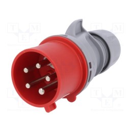 1 pcs x PCE - 7025-6TT - Connector: AC supply 3-phase, plug, male, 32A, 400VAC, IEC 60309