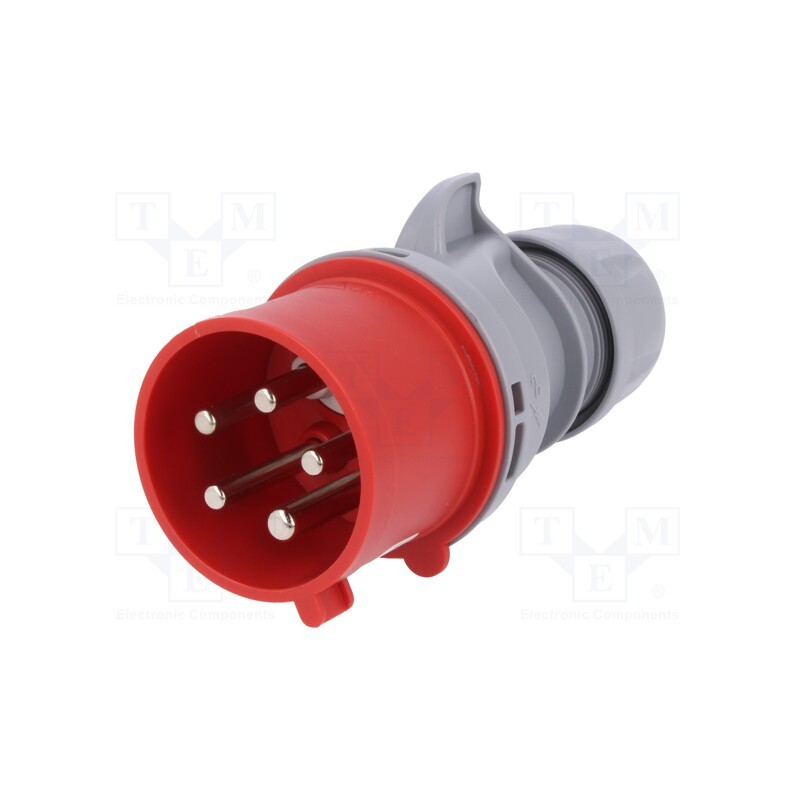 1 pcs x PCE - 7025-6TT - Connector: AC supply 3-phase, plug, male, 32A, 400VAC, IEC 60309