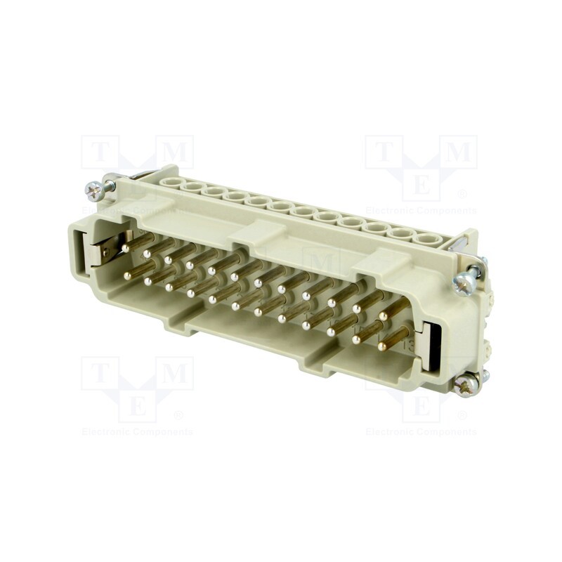 1 pcs x AMPHENOL - C14610A0241021 - Connector: HDC, contact insert, male, C146, PIN: 24, 24+PE, size E24