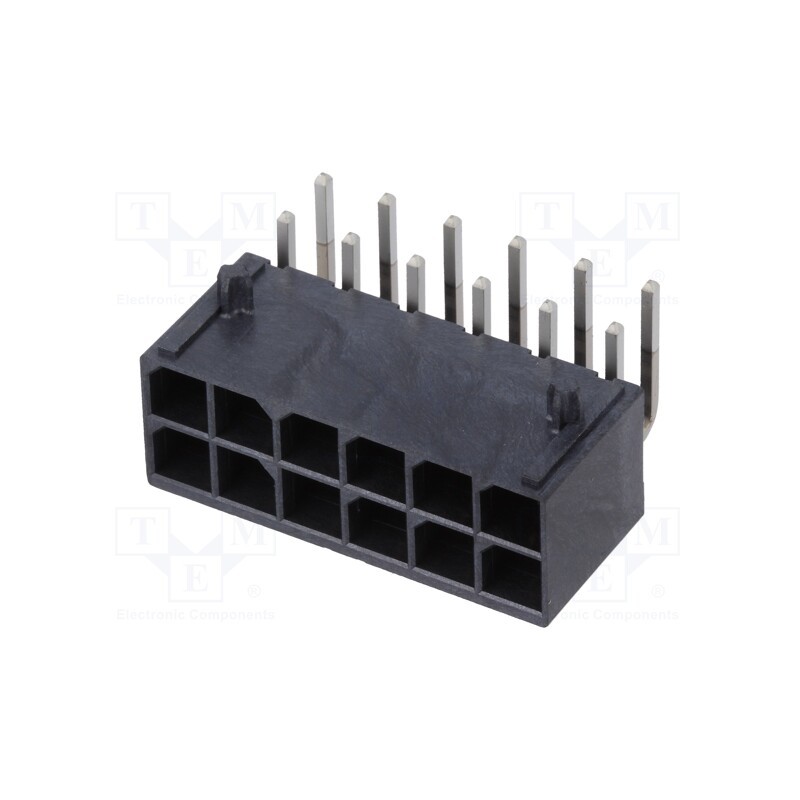 1 pcs x MOLEX - 1720640012 - Socket, wire-board, male, Mega-Fit, 5.7mm, PIN: 12, UL94V-0, 23A