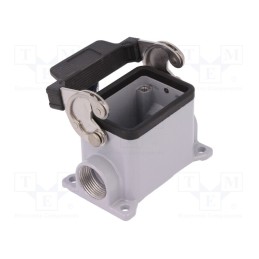 1 pcs x ILME - CHP 06 L - Enclosure: for HDC connectors, C-TYPE, size 44.27, Gland holes: 1