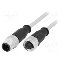 1 pcs x HARTING - 21348485484020 - Cable: for sensors/automation, PIN: 4, M12-M12, 2m, plug, plug, male