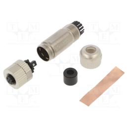 1 pcs x DEGSON ELECTRONICS - PBSH-M12A-05P-FF-SL7001-00A(H) - Plug, M12, PIN: 5, female, A code-DeviceNet / CANopen, for cable