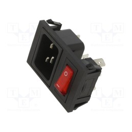 1 pcs x BULGIN - BZV49/Z0000/71 - Connector: AC supply, socket, male, 16A, 250VAC, IEC 60320, C20 (I)