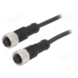 1 pcs x AMPHENOL LTW - M12A05FL-12AFL-SB002 - Cable: for sensors/automation, PIN: 5, M12-M12, 2m, plug, plug, 60V