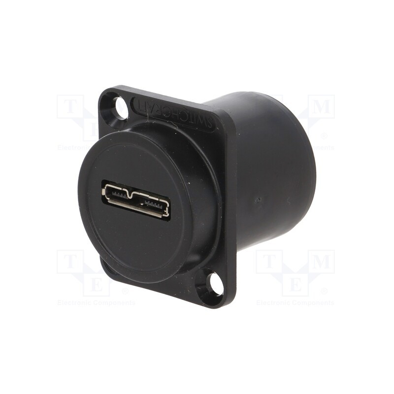 1 pcs x SWITCHCRAFT - EHUSB3CABA - Adapter, USB A socket-back,USB AB micro socket-front, EH, black