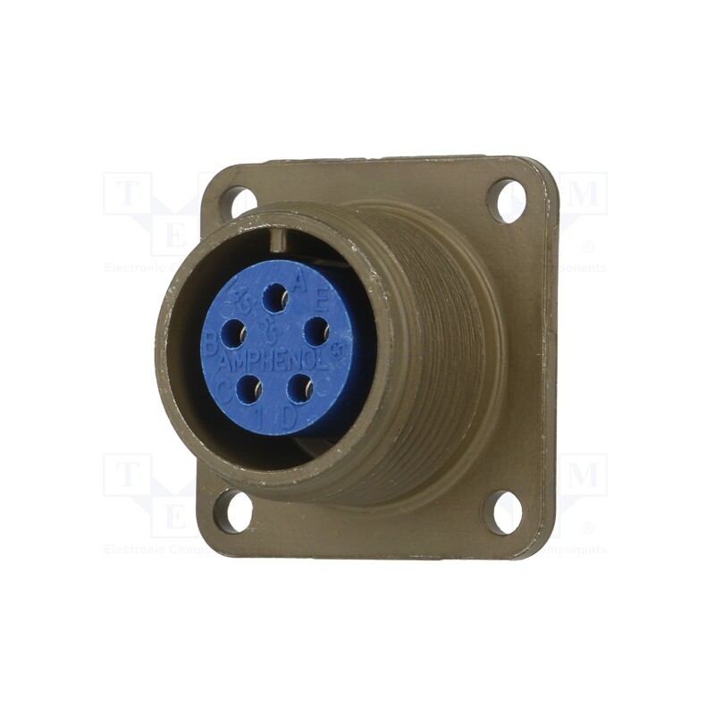 1 pcs x AMPHENOL - 97-3102A-14S-5S - Connector: circular, size 14S, 97, aluminium alloy, olive, socket
