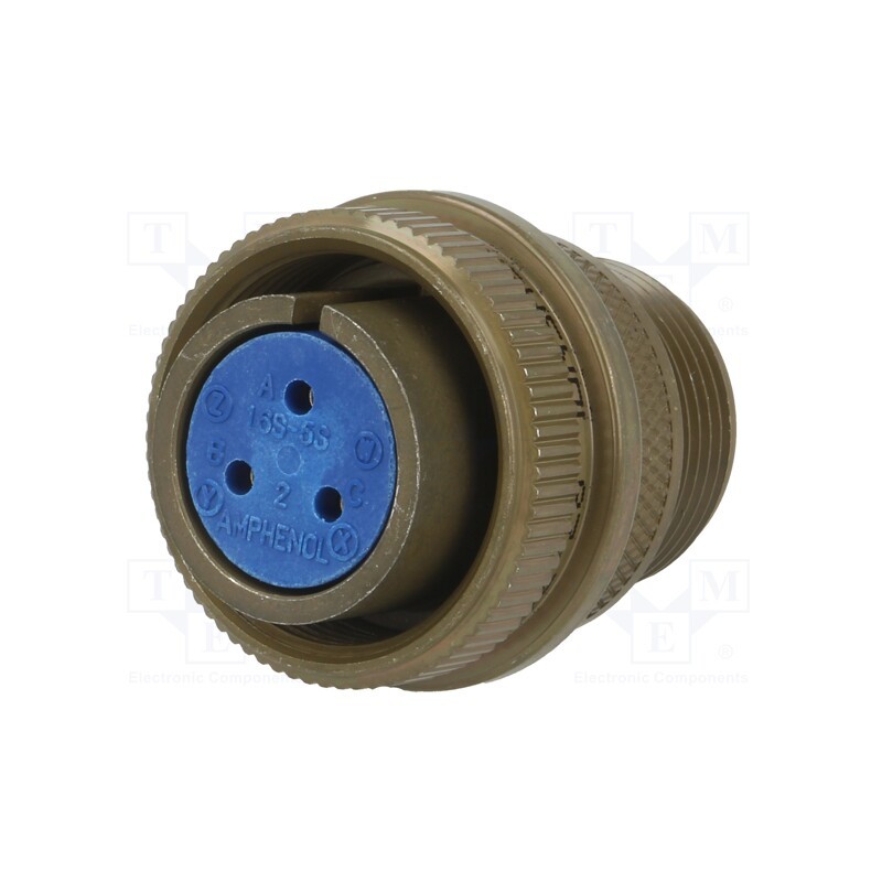 1 pcs x AMPHENOL - 97-3106A-16S-5S - Connector: circular, size 16S, 97, aluminium alloy, olive, plug