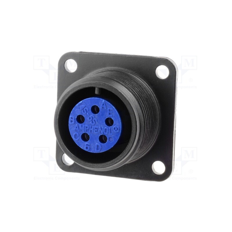 1 pcs x AMPHENOL - 97-3102A-14S-5S(946) - Connector: circular, size 14S, 97, aluminium alloy, black, socket