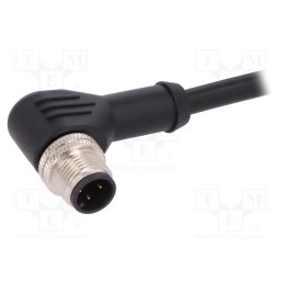 1 pcs x BULGIN - PXPPVC12RAM04ACL010PVC - Plug, M12, PIN: 4, male, A code-DeviceNet / CANopen, IP67, 250V, 4A
