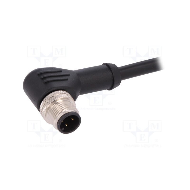 1 pcs x BULGIN - PXPPVC12RAM04ACL010PVC - Plug, M12, PIN: 4, male, A code-DeviceNet / CANopen, IP67, 250V, 4A