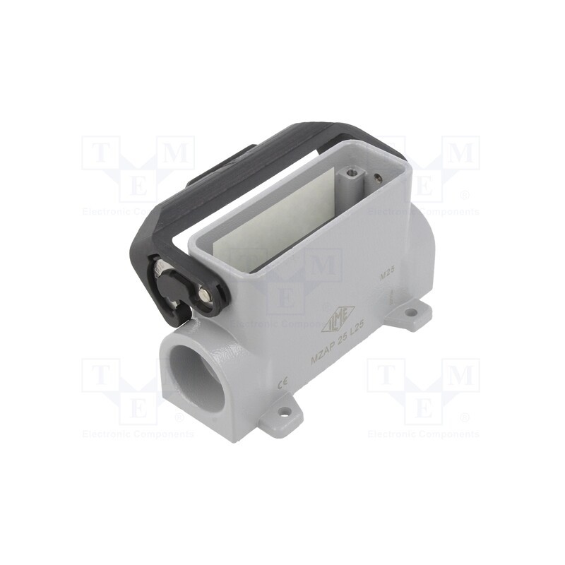 1 pcs x ILME - MZAP 25 L25 - Enclosure: for HDC connectors, IL-BRID, size 66.16, high, M25