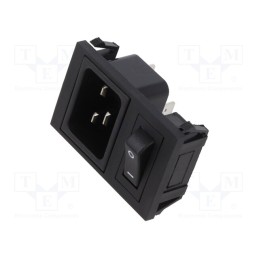 1 pcs x BULGIN - BZV49/Z0000/98 - Connector: AC supply, socket, male, 16A, 250VAC, IEC 60320, C20 (I)