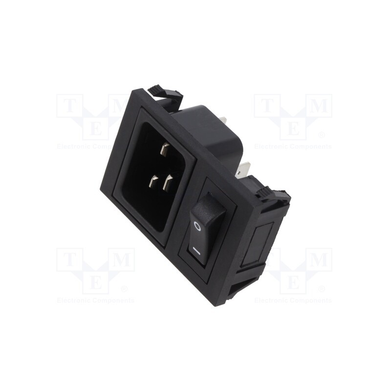 1 pcs x BULGIN - BZV49/Z0000/98 - Connector: AC supply, socket, male, 16A, 250VAC, IEC 60320, C20 (I)
