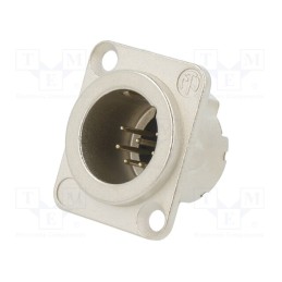 1 pcs x NEUTRIK - NC7MD-LX - Socket, XLR, male, PIN: 7, straight, soldering, silver, 5A, 19x24mm