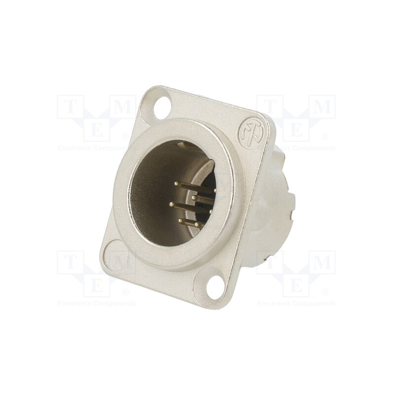 1 pcs x NEUTRIK - NC7MD-LX - Socket, XLR, male, PIN: 7, straight, soldering, silver, 5A, 19x24mm