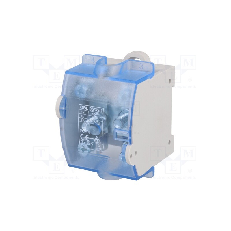 1 pcs x POKu00d3J - A13-6418 - Splice terminal: rail, ways: 1, terminals: 5, grey, screw terminal